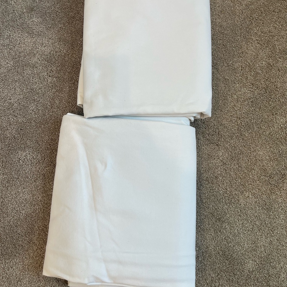 Pottery Barn Kids White Blackout Curtains 44x84 inches